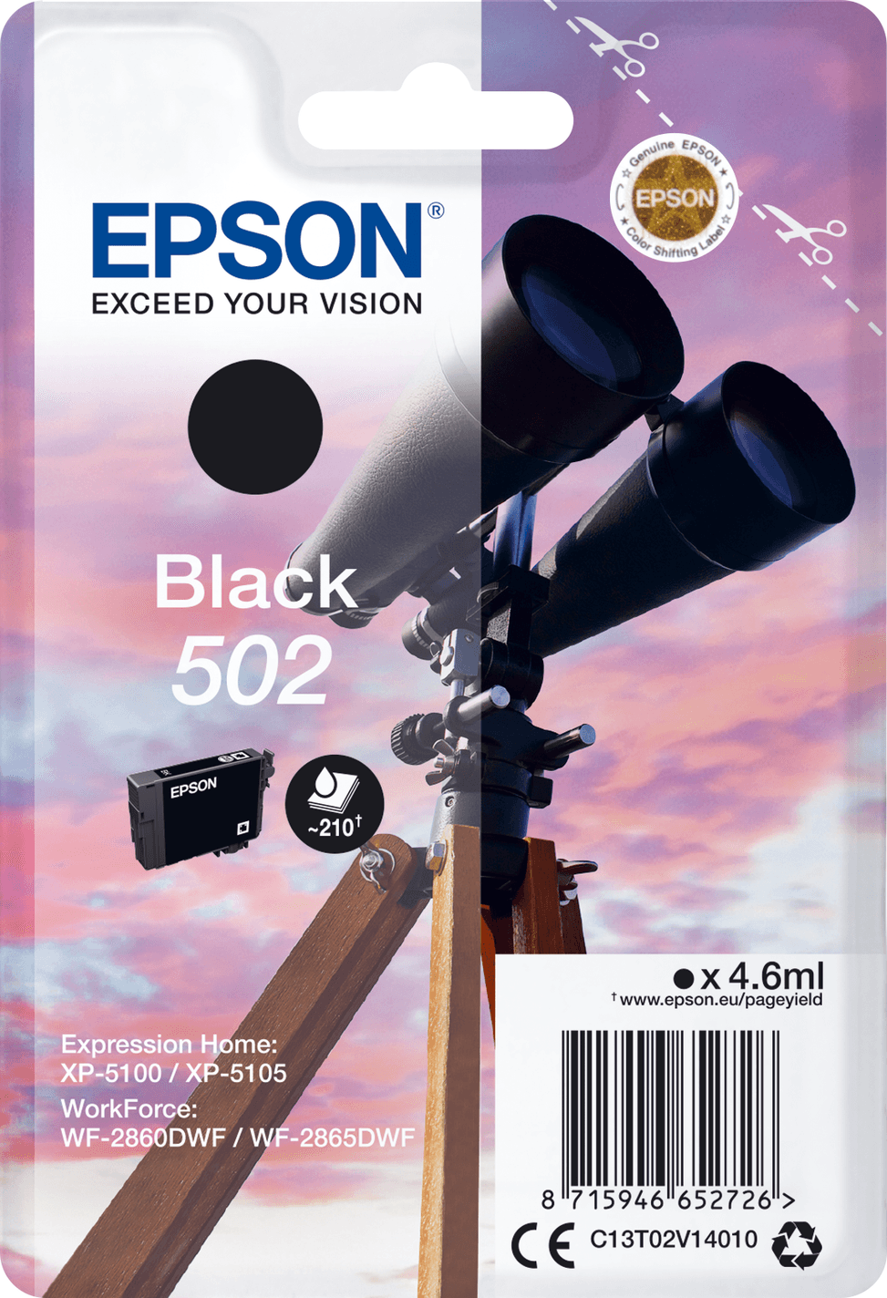 Epson 502 – Encre noire standard (C13T02V14010) — image 2