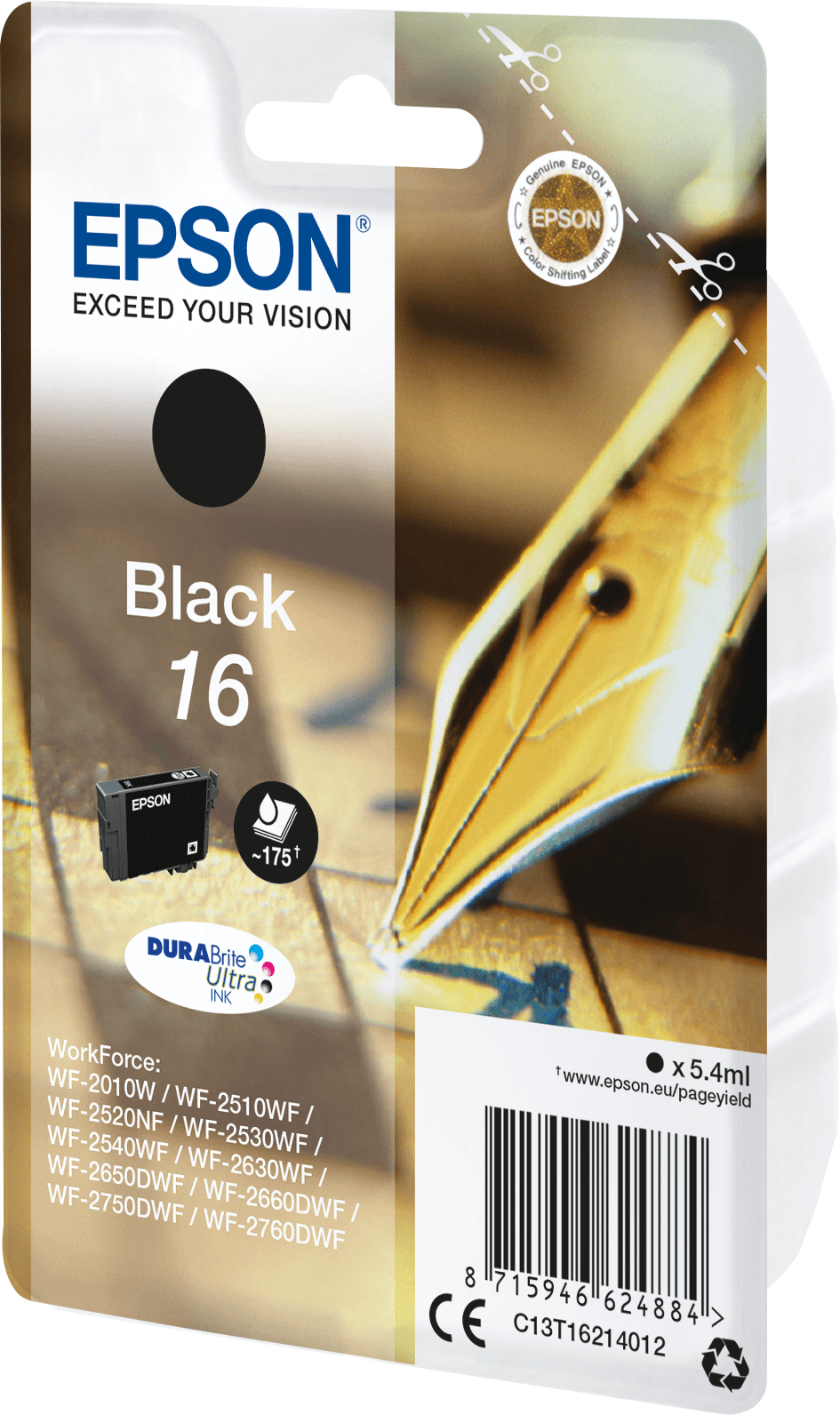Epson Singlepack Black 16 DURABrite Ultra Ink – Cartouche d'encre noire (C13T16214022) — image 5