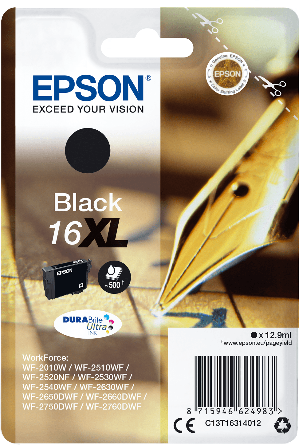 Epson 16XL DURABrite Ultra Ink – Encre noire haute capacité (C13T16314022) — image 2
