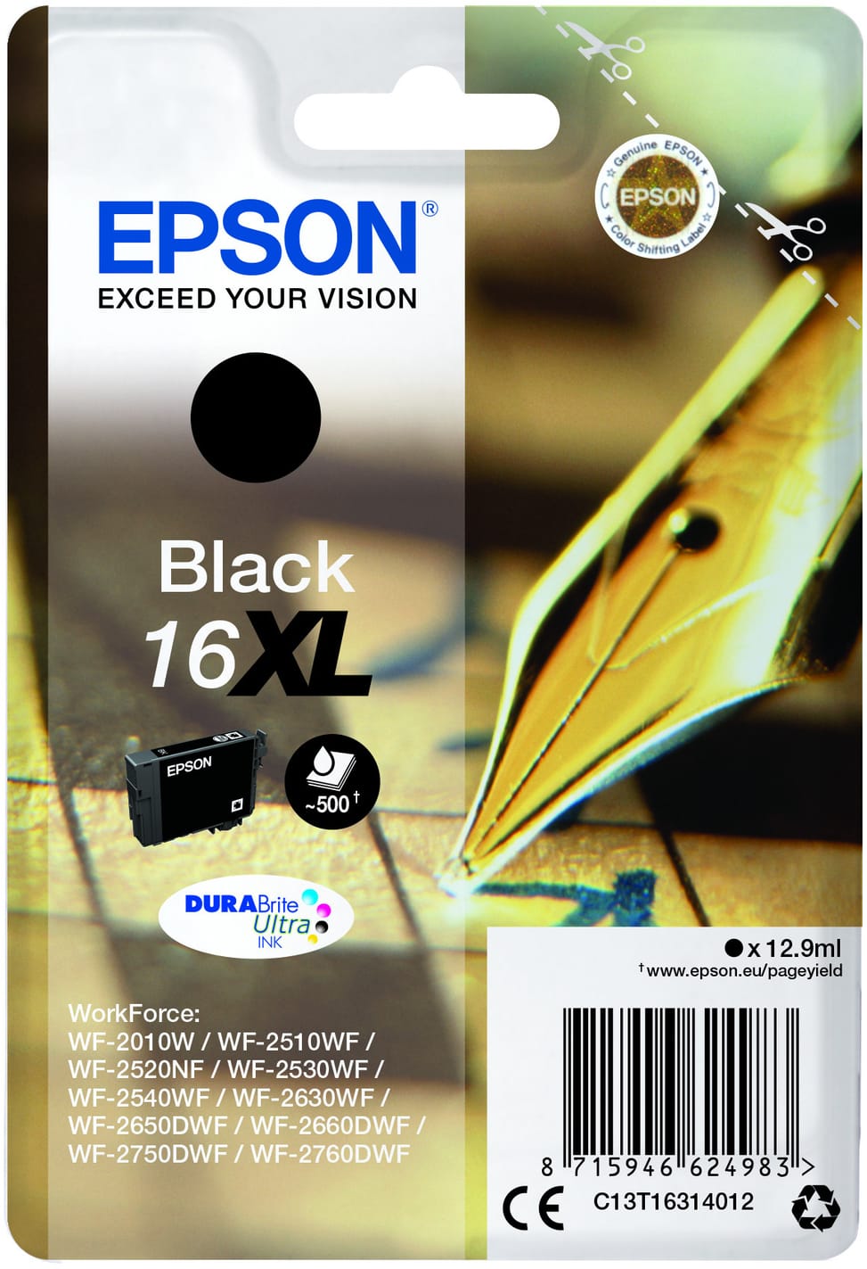 Epson 16XL DURABrite Ultra Ink – Encre noire haute capacité (C13T16314022) — image 3