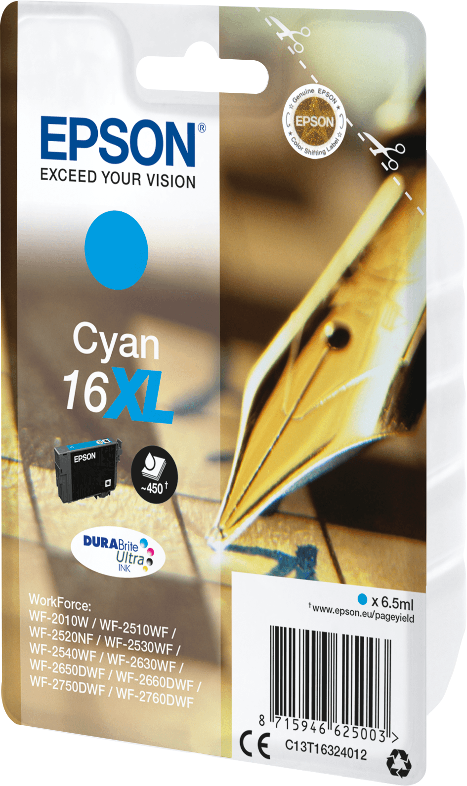 Epson 16XL DURABrite Ultra – Cartouche d'encre cyan haute capacité (C13T16324022) — image 5