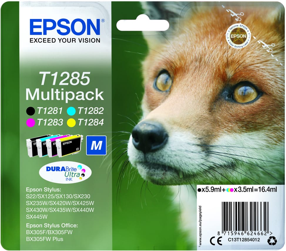 Epson T1285 – Encre DURABrite Ultra multipack 4 couleurs (C13T12854022) — image 2