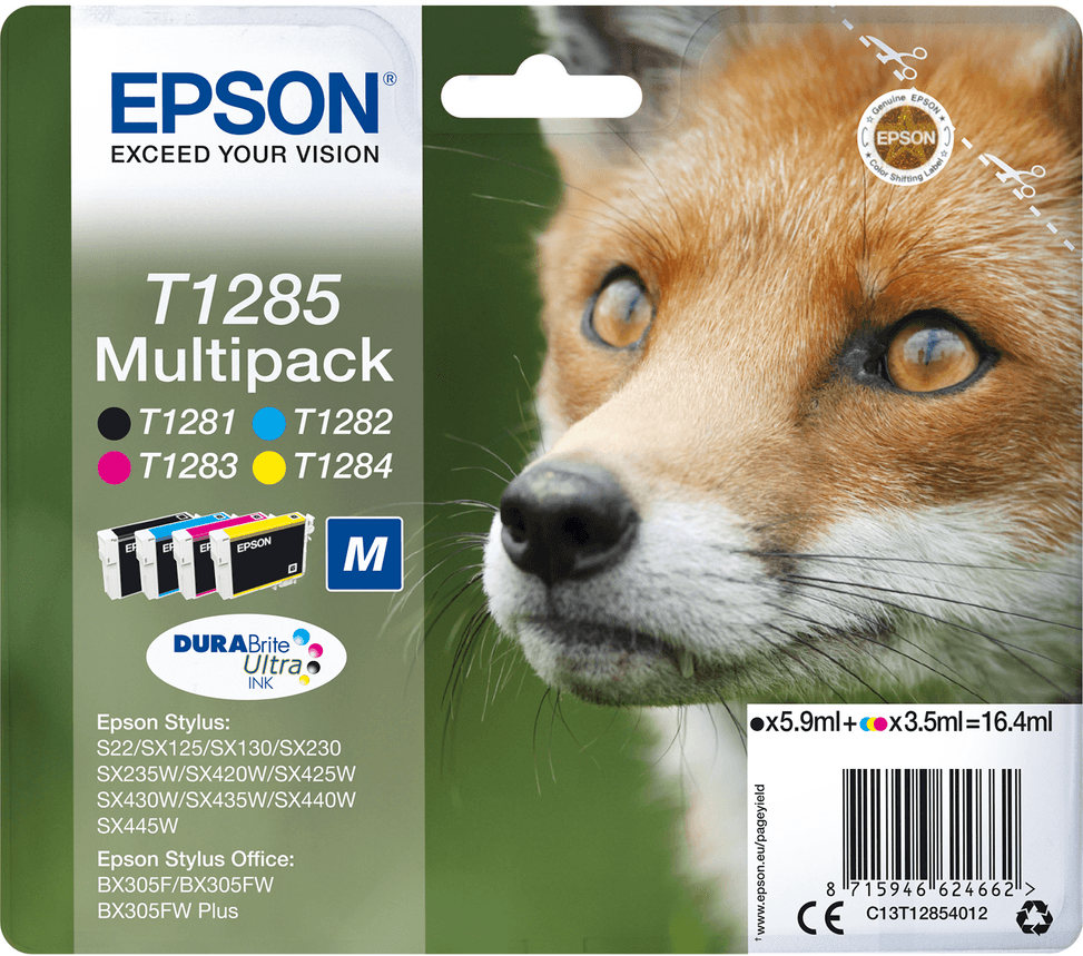 Epson T1285 – Encre DURABrite Ultra multipack 4 couleurs (C13T12854022) — image 4