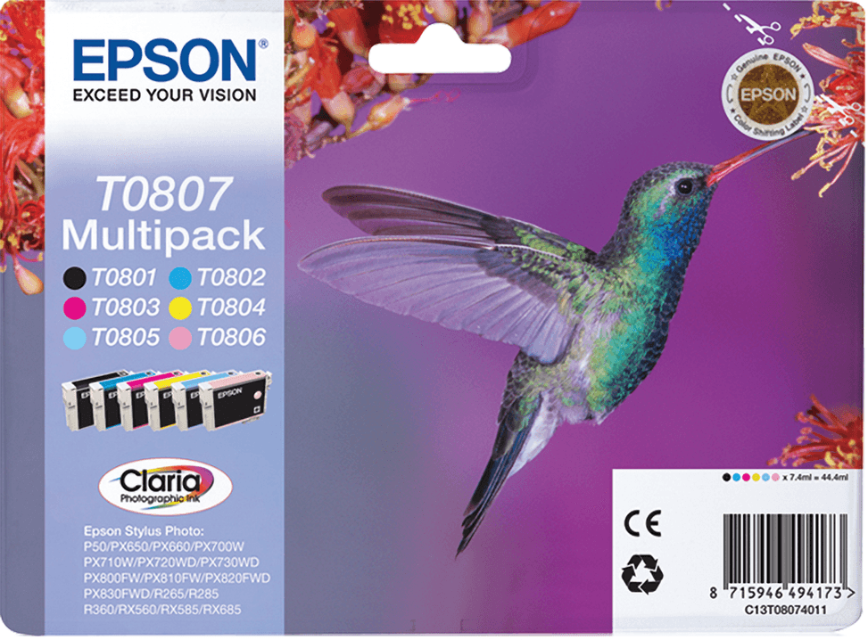 Epson T0801 – Cartouche d'encre Claria N (C13T08014011) — image 1