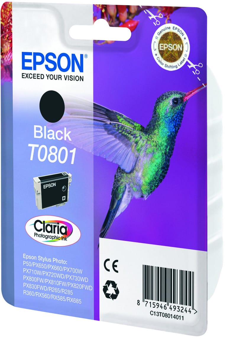 Epson T0801 – Cartouche d'encre Claria N (C13T08014011) — image 2