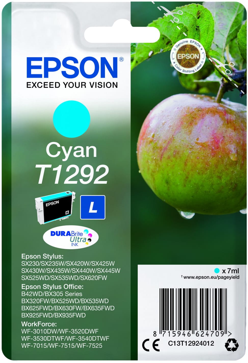Epson T1292 – Encre cyan DURABrite Ultra (C13T12924022) — image 2