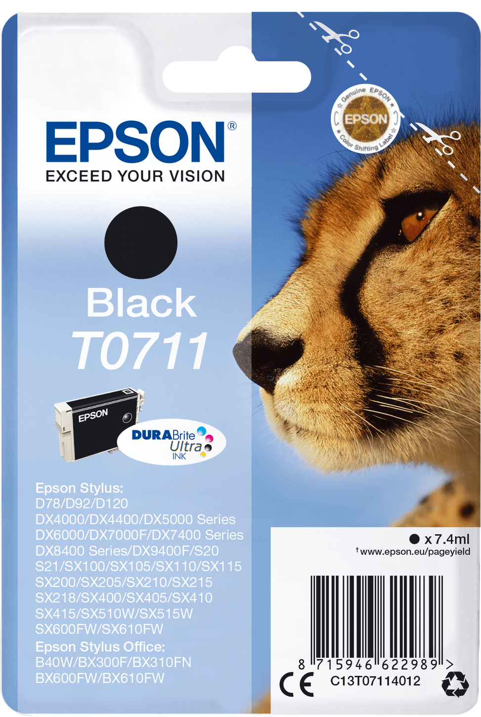 Epson T0711 – Cartouche d'encre DURABrite Ultra noire (C13T07114012) — image 4