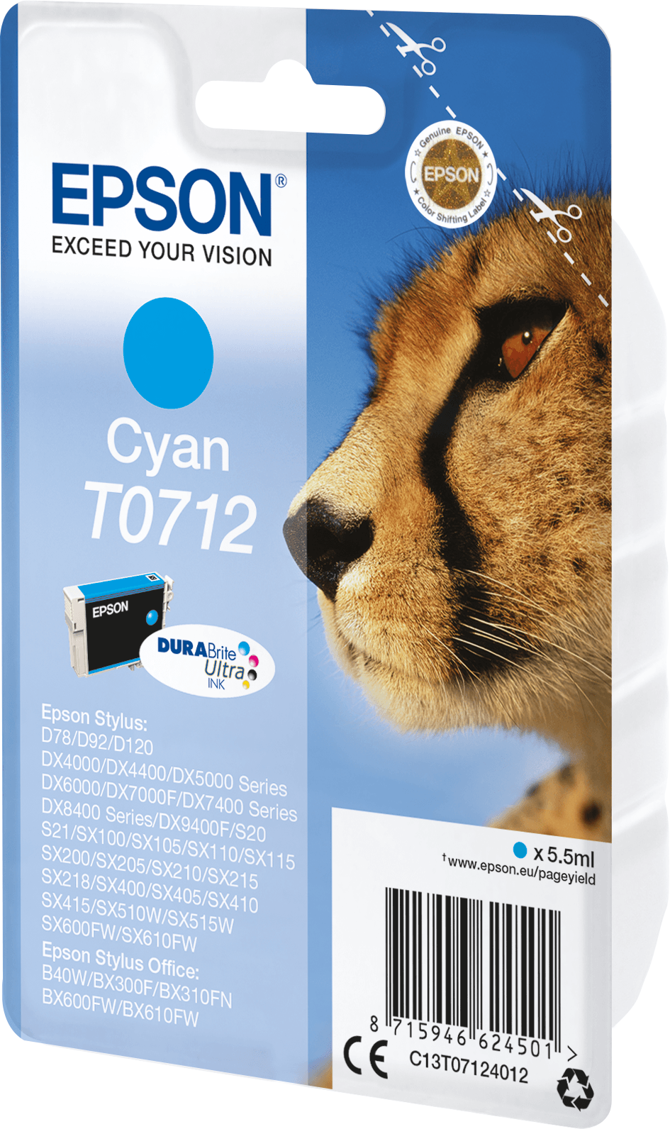Epson T0712 – Cartouche d'encre cyan DURABrite Ultra (C13T07124022) — image 8