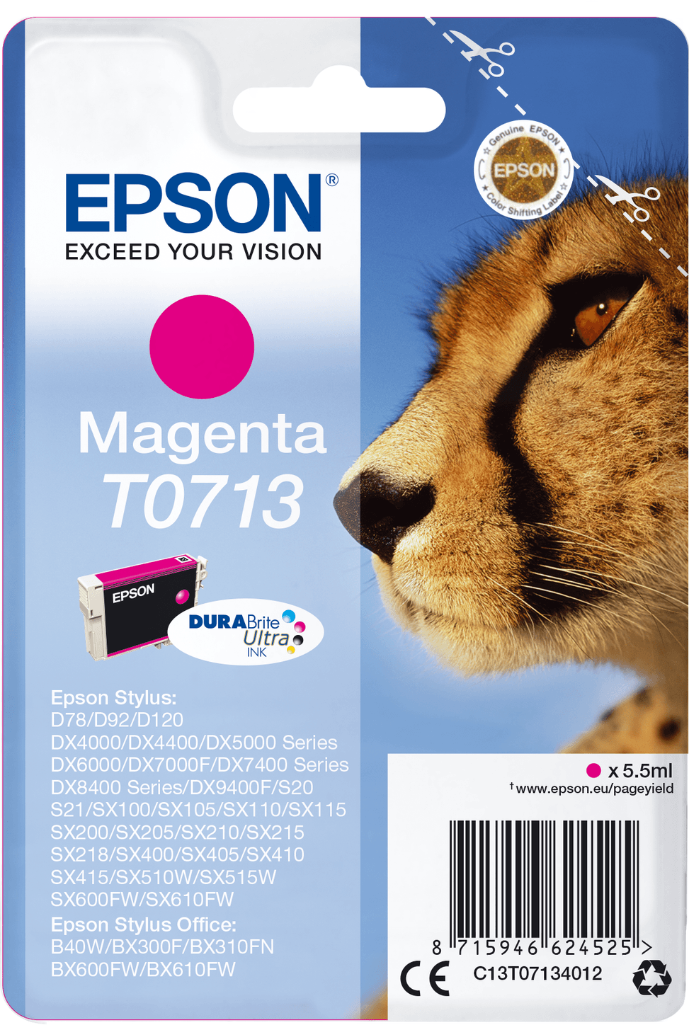 Epson T0713 – Cartouche d'encre Magenta DURABrite Ultra (C13T07134022) — image 4