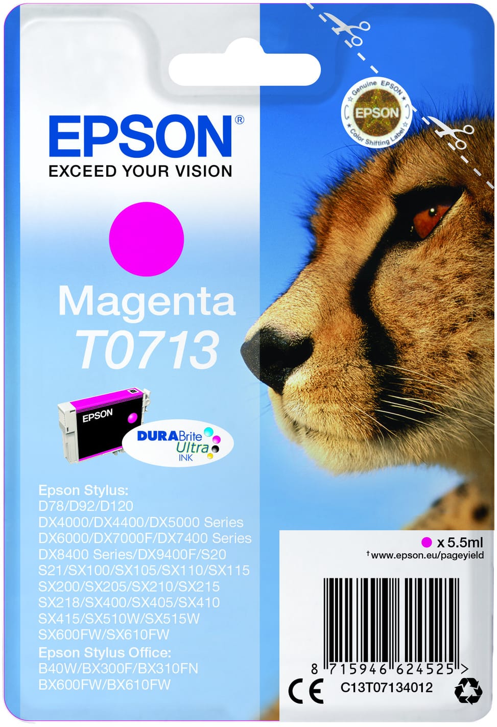 Epson T0713 – Cartouche d'encre Magenta DURABrite Ultra (C13T07134022) — image 5