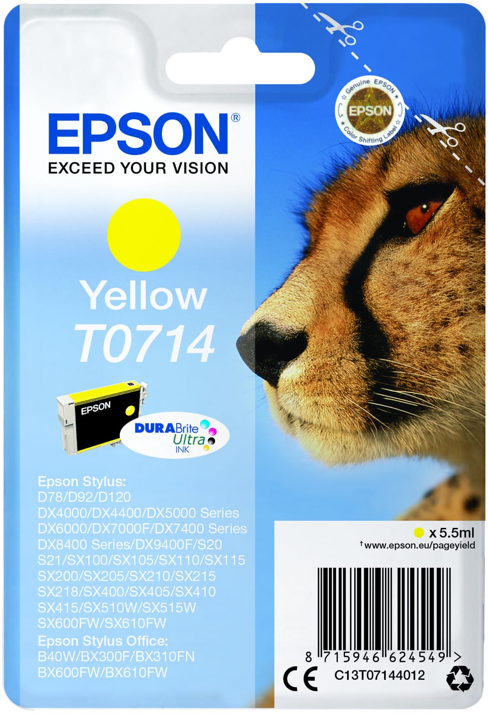 Epson T0714 – Encre Jaune DURABrite Ultra (C13T07144022) — image 5