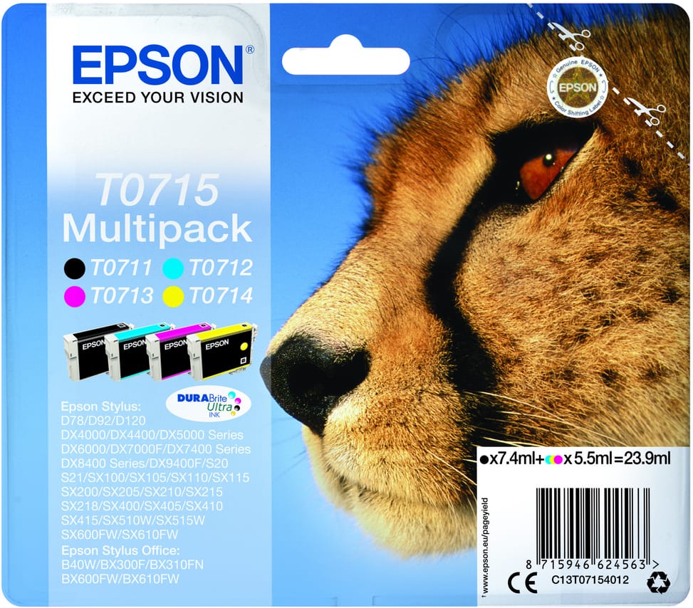 Epson T0715 – Multipack d'encres DURABrite Ultra (C13T07154012) — image 2
