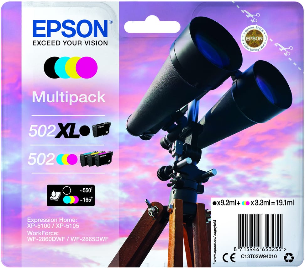 Epson 502 XL – Multipack d'encres couleur (C13T02W94010) — image 2