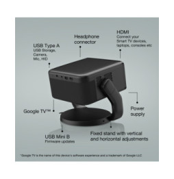 Epson EF-22B – Mini projecteur laser intelligent (V11HB38140)