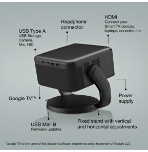 Epson EF-22B – Mini projecteur laser intelligent (V11HB38140)
