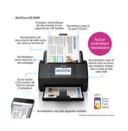 Epson WorkForce ES-580W – Scanner A4 recto verso hautes performances (B11B258401BA)