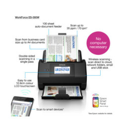 Epson WorkForce ES-580W – Scanner A4 recto verso hautes performances (B11B258401BA)