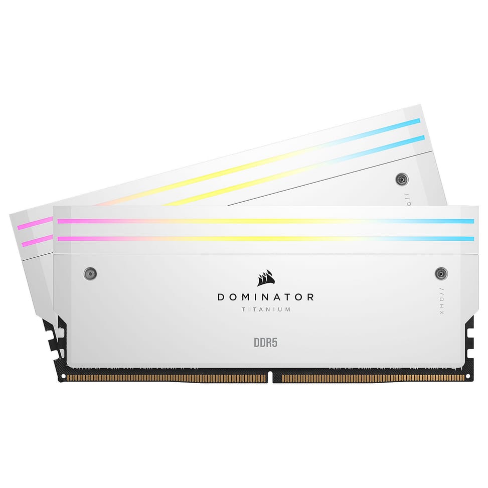 Corsair Dominator Titanium DDR5 RGB 32 Go (2 x 16 Go) 6600 MHz CL32 - Blanc — image 2