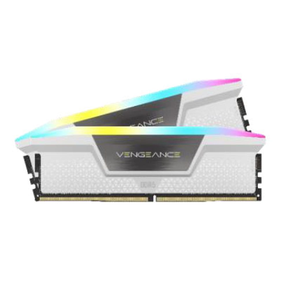 Corsair Vengeance RGB DDR5 32 Go (2 x 16 Go) 6000 MHz CL30 - Blanc — image 1