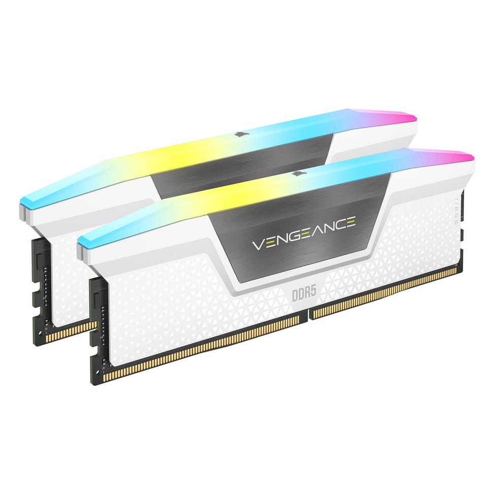 Corsair Vengeance RGB DDR5 32 Go (2 x 16 Go) 6000 MHz CL40 1.35V - Blanc — image 2