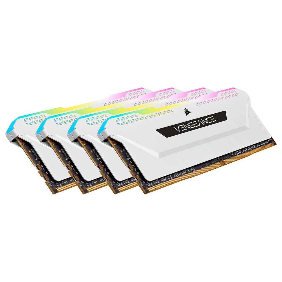 Corsair Vengeance RGB PRO SL Series 32 Go (4 x 8 Go) DDR4 3600 MHz CL18 - Blanc — image 2