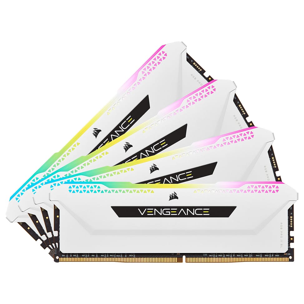 Corsair Vengeance RGB PRO SL Series 32 Go (4 x 8 Go) DDR4 3600 MHz CL18 - Blanc — image 3