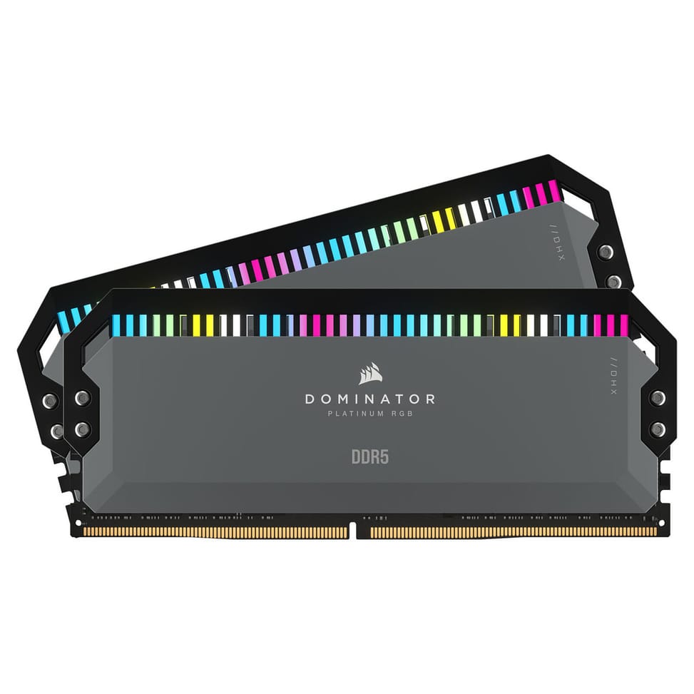 Corsair Dominator Platinum DDR5 RGB 64 Go (2 x 32 Go) 6000 MHz CL30 Noir/Gris — image 1
