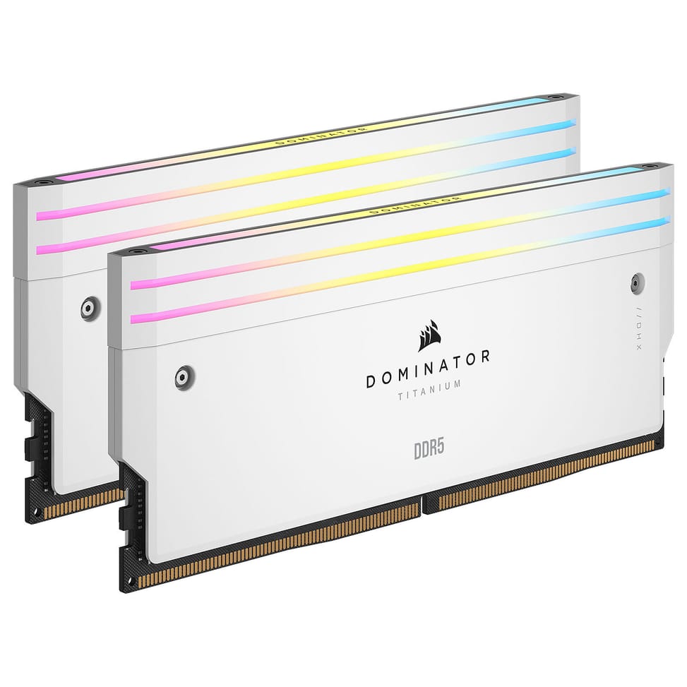 Corsair Dominator Titanium DDR5 RGB 64 Go (2 x 32 Go) 6000 MHz CL30 - Blanc — image 1