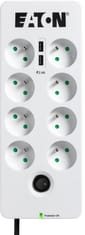 Multiprise parasurtenseur Eaton Boîtier de Protection PB8TUF 8 prises avec 2 portes de téléphone