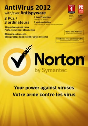 Norton Antivirus 2012 1an/3PCs