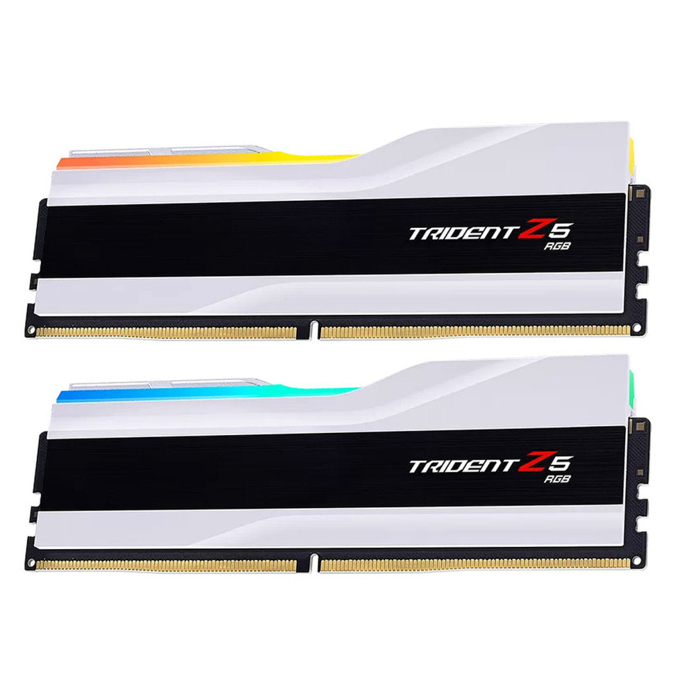 G.Skill Trident Z5 RGB 48 Go (2 x 24 Go) DDR5 7600 MHz CL38 - Blanc