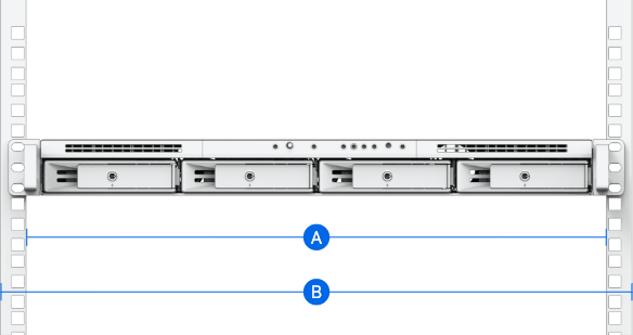 طقم قضبان تثبيت Synology RKM114 لأجهزة RackStation (RKM114) — صورة 3