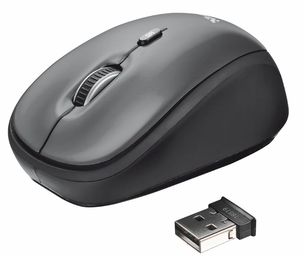 Mini Souris Trust Yvi Optique sans Fil pour PC - Gris