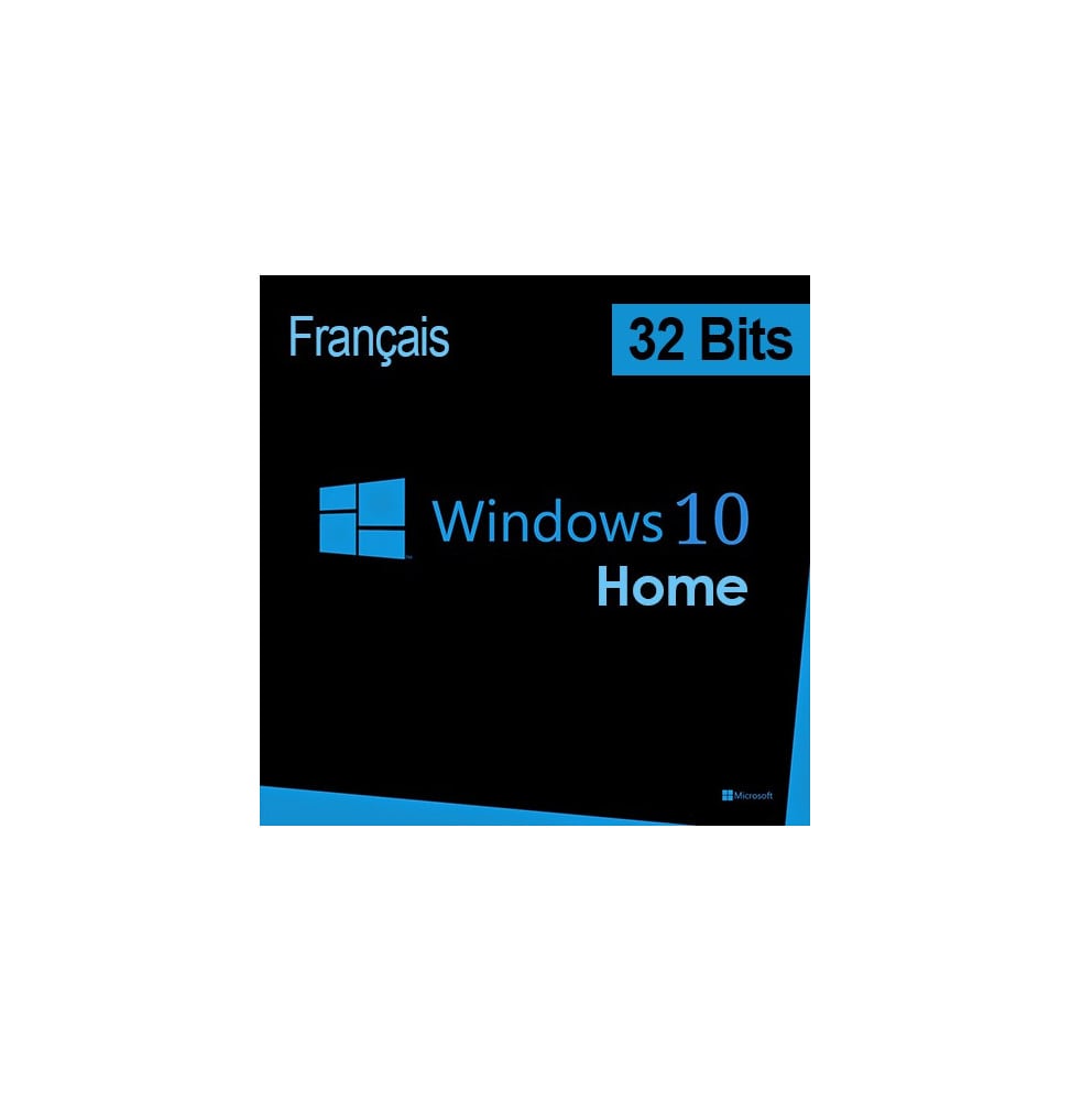 Microsoft Windows 10 Home 64 bits (français) DSP OEI - Licence OEM (DVD)