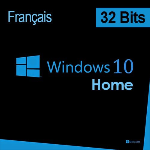 Microsoft Windows 10 Home 32 bits Français (Licence originale + DVD)