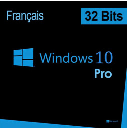 Microsoft Windows 10 Pro 32 bits (français) DSP OEI - Licence OEM (DVD)