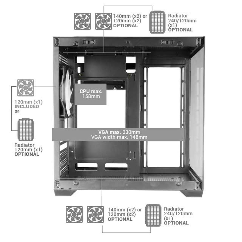 Mars Gaming MC-View2 (Blanc) — image 3