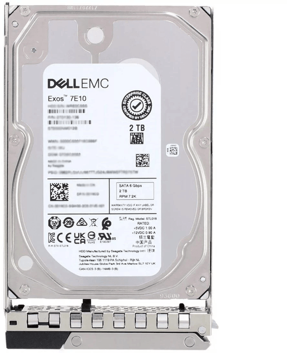 Disque dur interne Dell 2TB SATA 6Gbps 7.2K 512e 3.5" Hot-plug (400-BLLG)