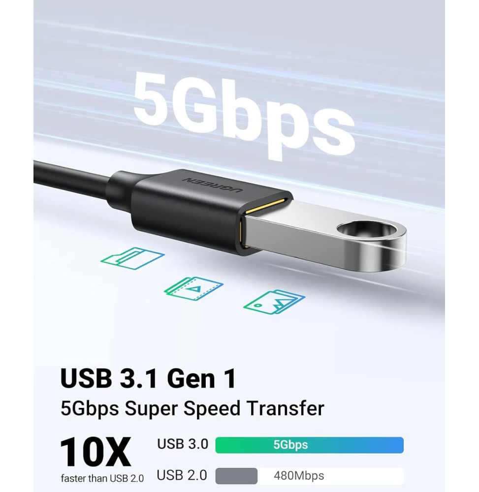 Câble Ugreen USB-C vers USB 3.0 A femelle