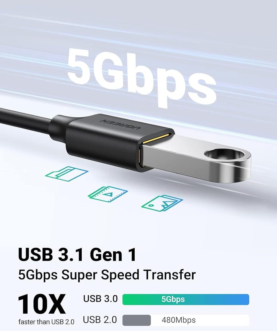 كابل Ugreen USB-C ذكر إلى USB 3.0 A أنثى (30701) — صورة 4