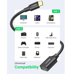 Câble Ugreen USB-C Male vers USB 3.0 A Female (30701)