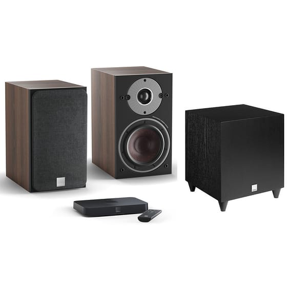 Dali Oberon 1 C Noyer foncé + Sound Hub Compact + SUB C-8 D Noir