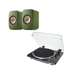 KEF LSX II Vert + Audio-Technica AT-LP70XBT Noir
