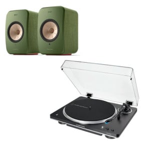 KEF LSX II Vert + Audio-Technica AT-LP70XBT Noir