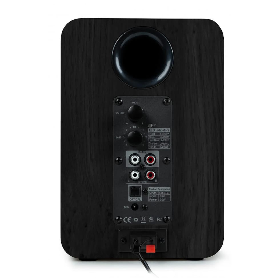 Thomson WS600DUO - Enceinte Bibliothèque Stéréo Bois Noir avec Télécommande — image 3