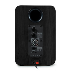 Thomson WS600DUO - Enceinte Bibliothèque Stéréo Bois Noir avec Télécommande