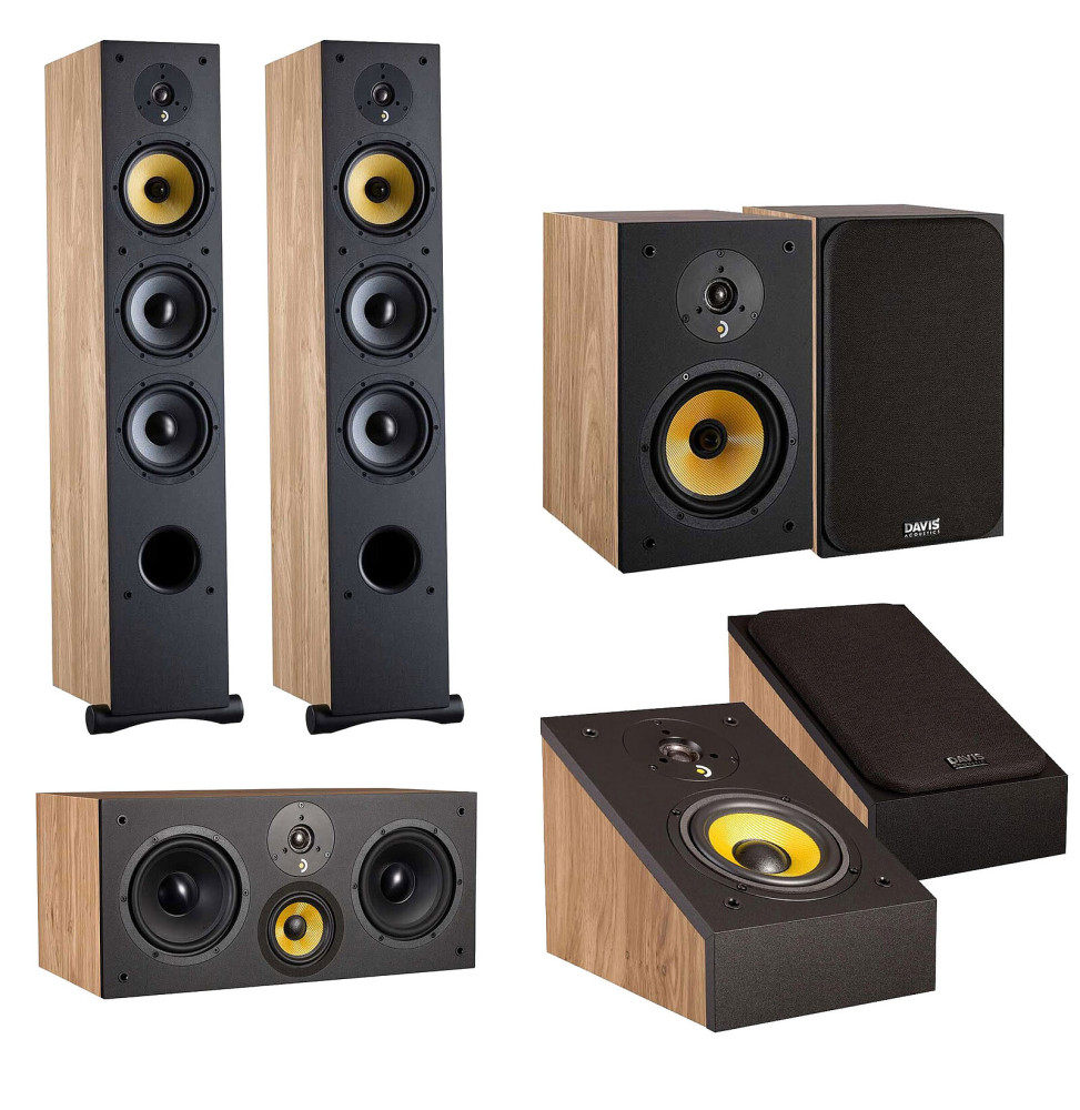 Davis Acoustics Pack Ariane 7 GM Atmos Chêne Clair