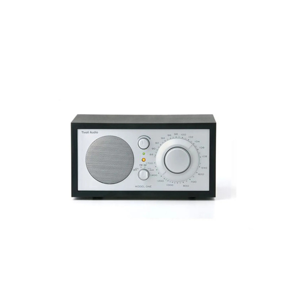 Tivoli Audio Enceinte Numérique Radio AM/FM/AUX Modèle One en Bois Argent