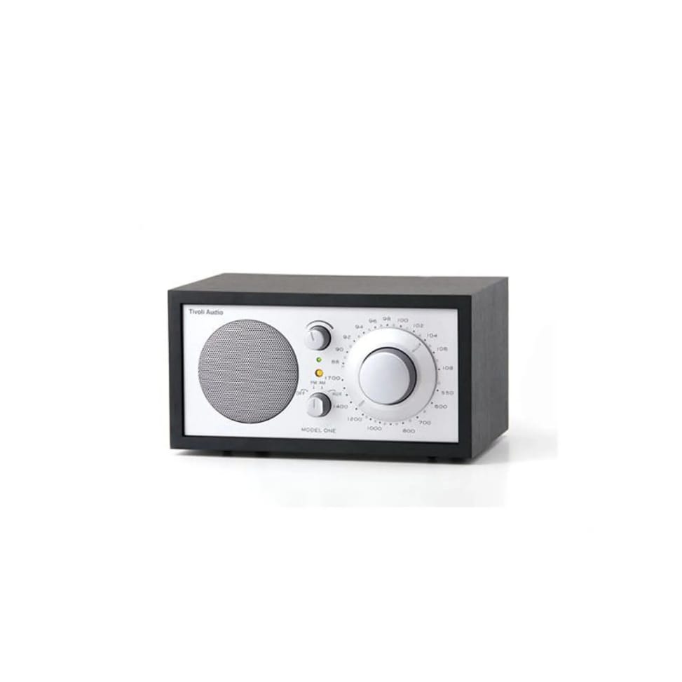 Tivoli Audio Enceinte Numérique Radio AM/FM/AUX Modèle One en Bois Argent — image 2