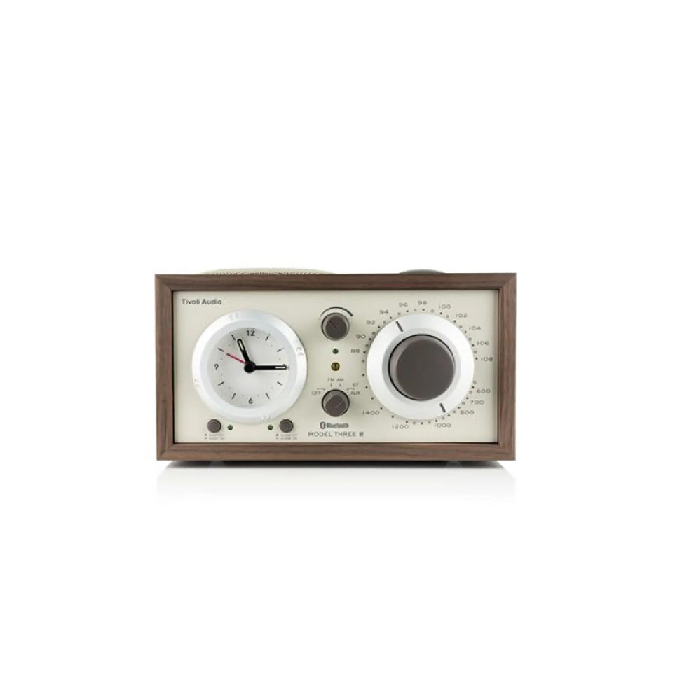 Tivoli Audio Radio-Réveil Sans Fil Modèle Three Bluetooth 5.1 avec Syntoniseur AM/FM Marron